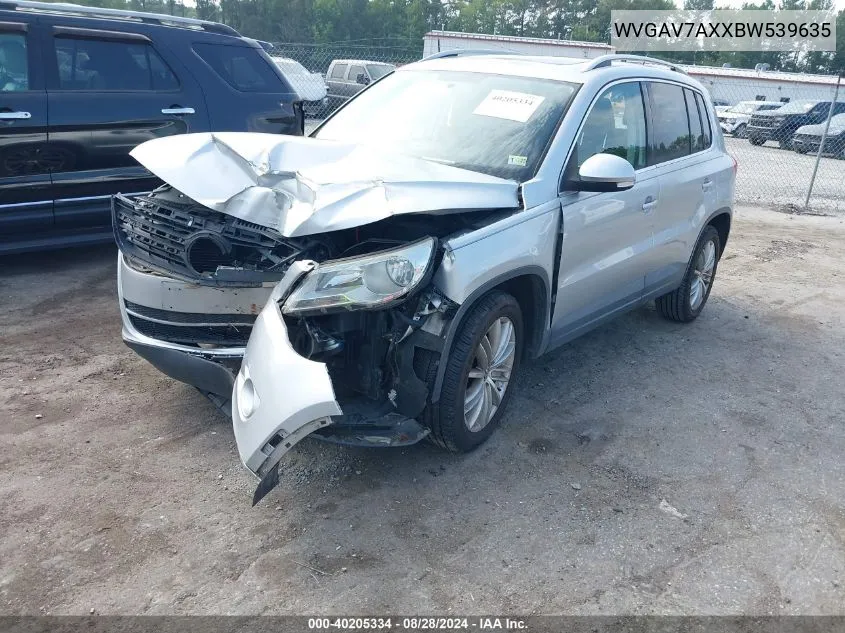 WVGAV7AXXBW539635 2011 Volkswagen Tiguan Se