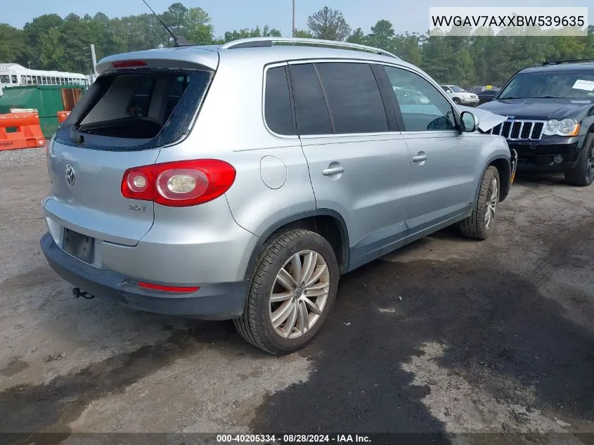 2011 Volkswagen Tiguan Se VIN: WVGAV7AXXBW539635 Lot: 40205334