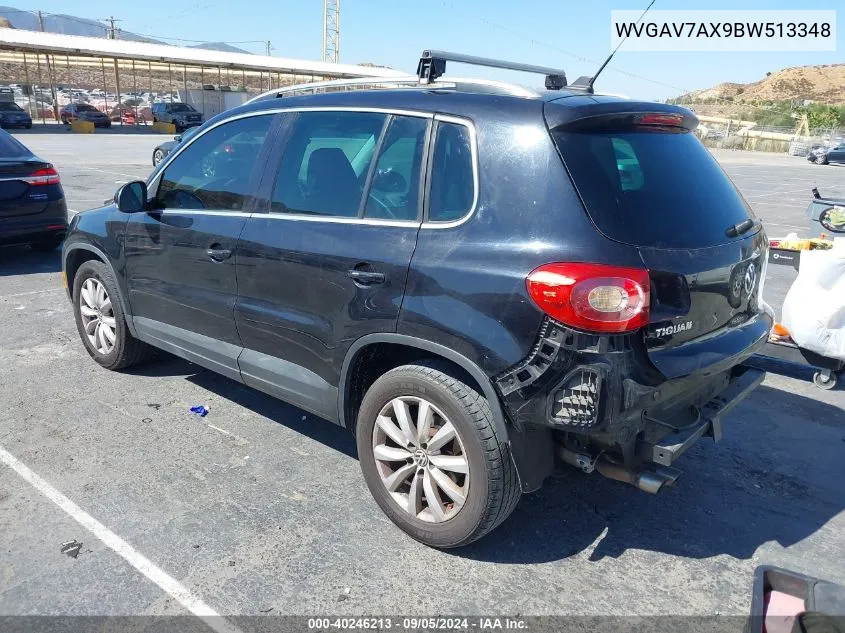 WVGAV7AX9BW513348 2011 Volkswagen Tiguan Se