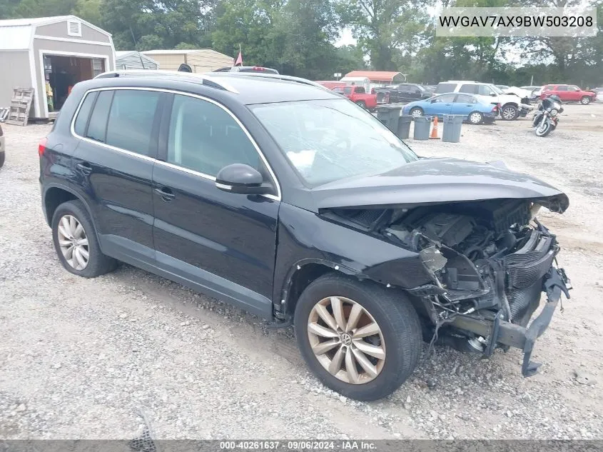 2011 Volkswagen Tiguan Se VIN: WVGAV7AX9BW503208 Lot: 40261637