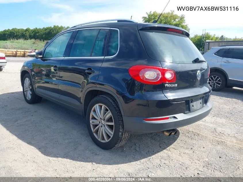 WVGBV7AX6BW531116 2011 Volkswagen Tiguan Se