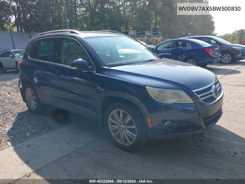 WVGBV7AX5BW500830 2011 Volkswagen Tiguan S/Se/Sel