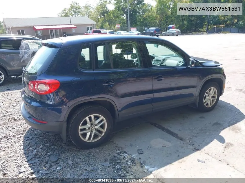 WVGBV7AX3BW561531 2011 Volkswagen Tiguan S