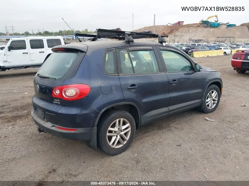 WVGBV7AX1BW528835 2011 Volkswagen Tiguan S