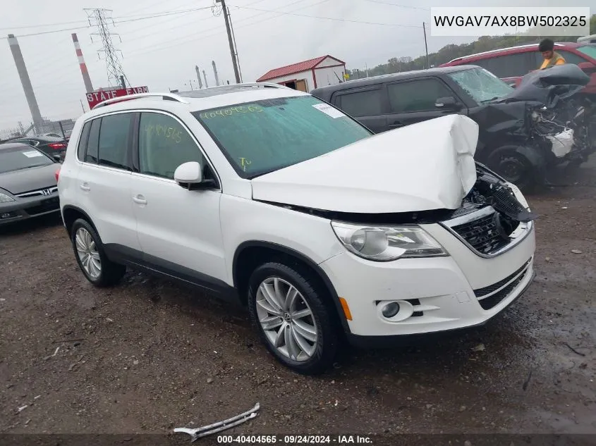 WVGAV7AX8BW502325 2011 Volkswagen Tiguan S/Se/Sel