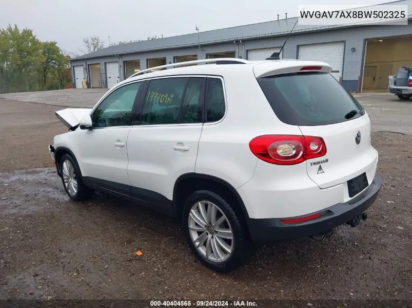 WVGAV7AX8BW502325 2011 Volkswagen Tiguan S/Se/Sel