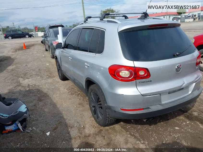 WVGAV7AX5BW521687 2011 Volkswagen Tiguan Se