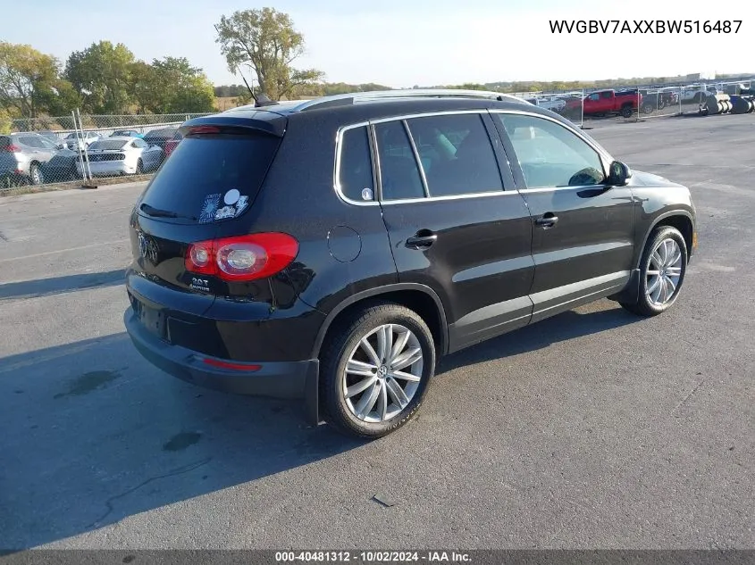 WVGBV7AXXBW516487 2011 Volkswagen Tiguan Se