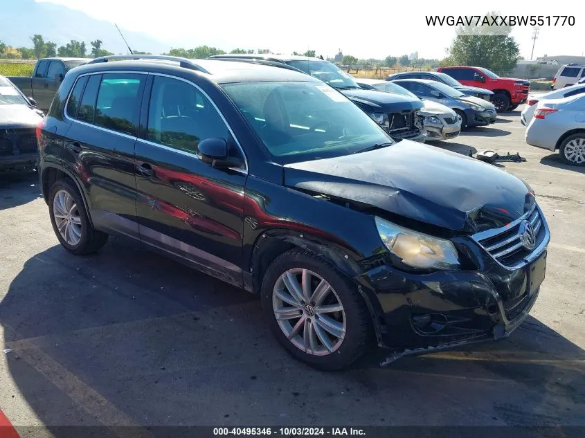 WVGAV7AXXBW551770 2011 Volkswagen Tiguan Se