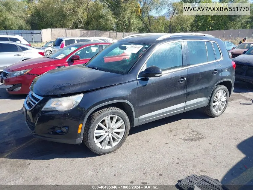 WVGAV7AXXBW551770 2011 Volkswagen Tiguan Se