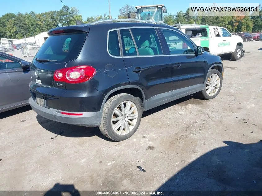 2011 Volkswagen Tiguan Se VIN: WVGAV7AX7BW526454 Lot: 40554057