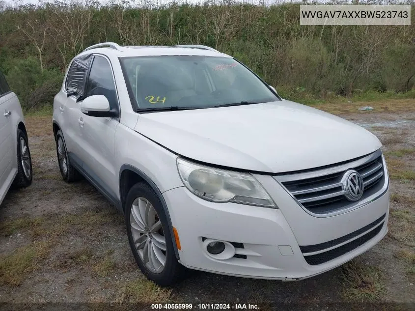 2011 Volkswagen Tiguan Se VIN: WVGAV7AXXBW523743 Lot: 40555999