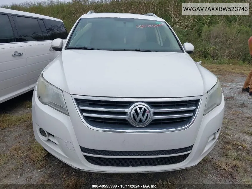 2011 Volkswagen Tiguan Se VIN: WVGAV7AXXBW523743 Lot: 40555999