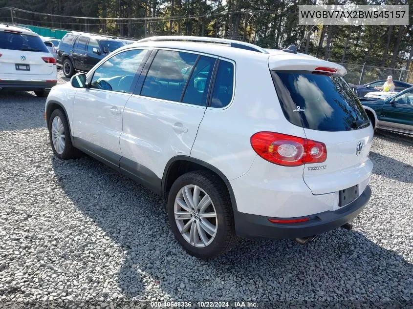 2011 Volkswagen Tiguan Sel VIN: WVGBV7AX2BW545157 Lot: 40648336