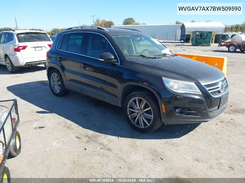 2011 Volkswagen Tiguan Se VIN: WVGAV7AX7BW509590 Lot: 40709624