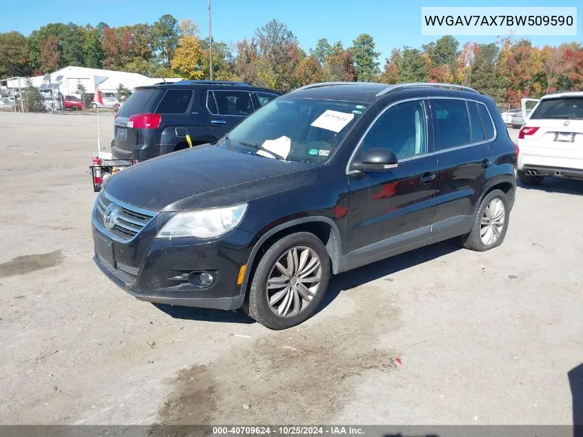 2011 Volkswagen Tiguan Se VIN: WVGAV7AX7BW509590 Lot: 40709624