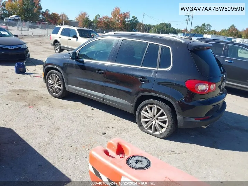 2011 Volkswagen Tiguan Se VIN: WVGAV7AX7BW509590 Lot: 40709624