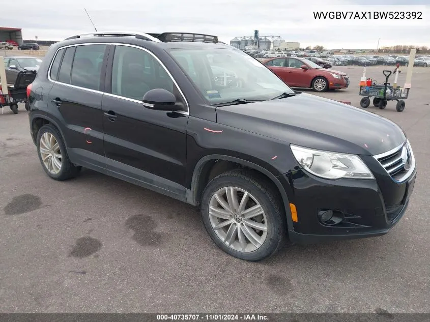 2011 Volkswagen Tiguan Se VIN: WVGBV7AX1BW523392 Lot: 40735707