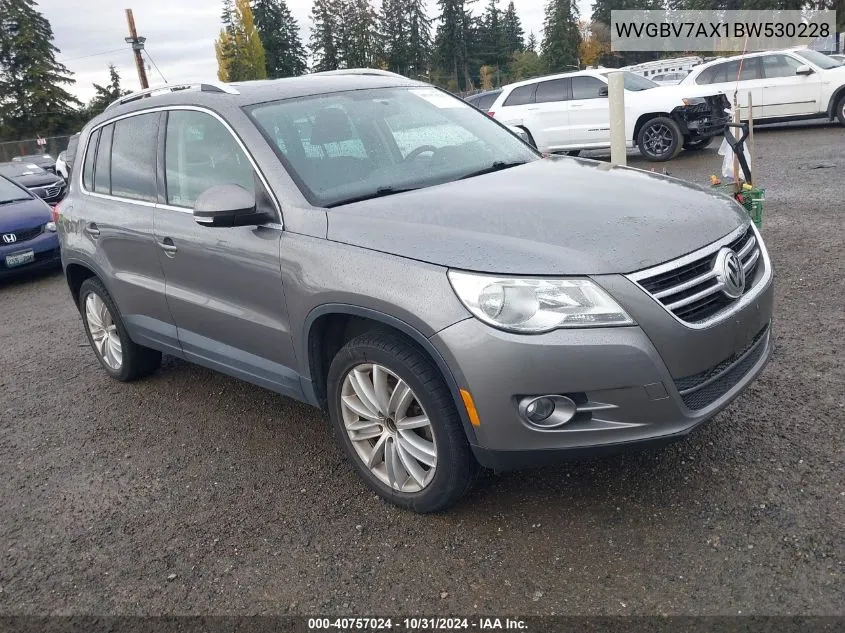 2011 Volkswagen Tiguan Se VIN: WVGBV7AX1BW530228 Lot: 40757024