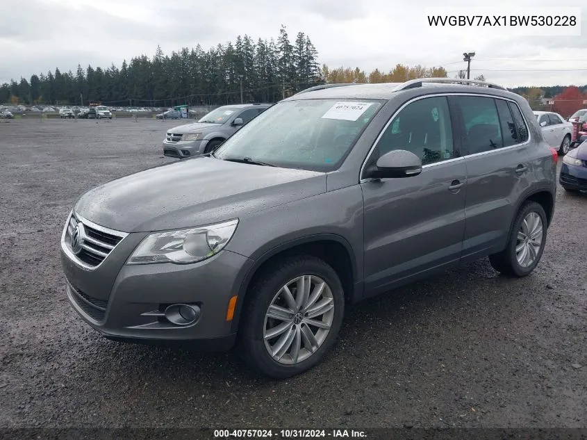 2011 Volkswagen Tiguan Se VIN: WVGBV7AX1BW530228 Lot: 40757024