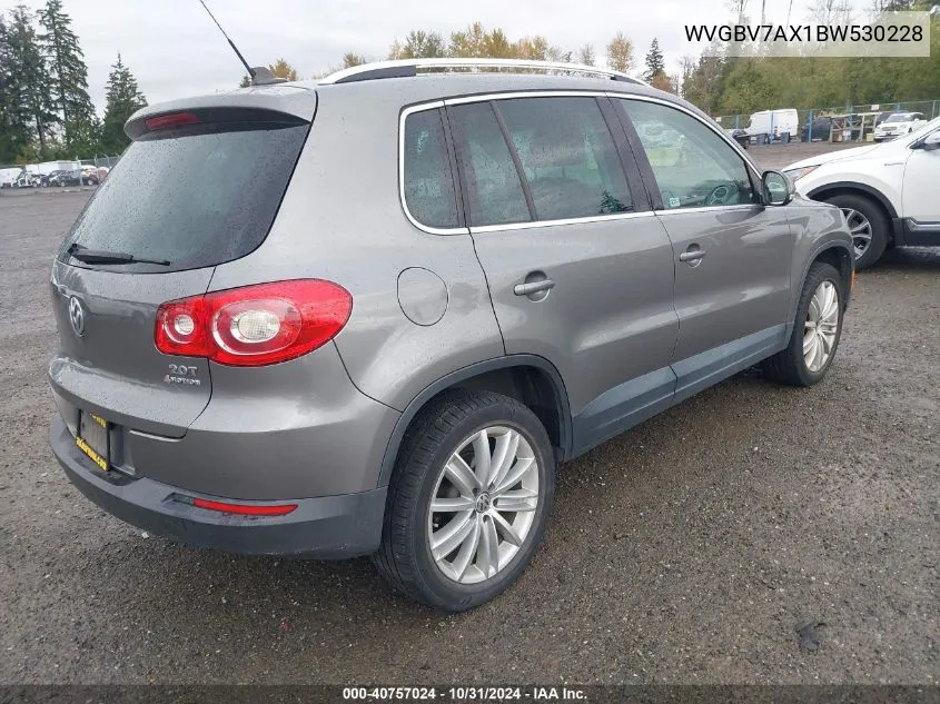 2011 Volkswagen Tiguan Se VIN: WVGBV7AX1BW530228 Lot: 40757024