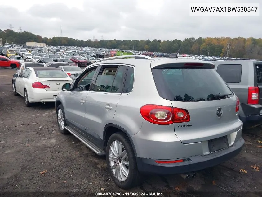 2011 Volkswagen Tiguan Sel VIN: WVGAV7AX1BW530547 Lot: 40784790