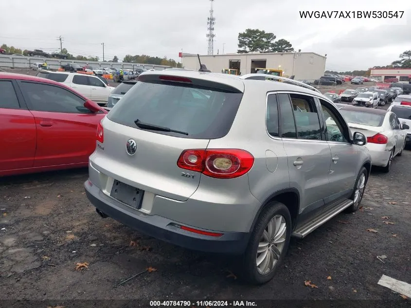 2011 Volkswagen Tiguan Sel VIN: WVGAV7AX1BW530547 Lot: 40784790