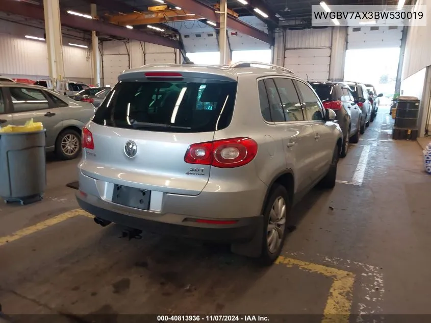 2011 Volkswagen Tiguan Se VIN: WVGBV7AX3BW530019 Lot: 40813936