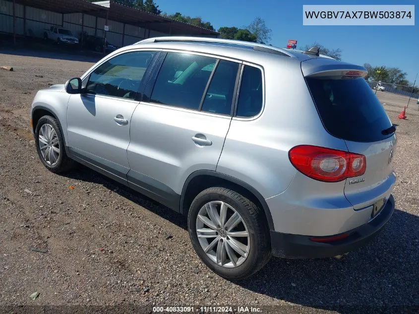 2011 Volkswagen Tiguan S/Se/Sel VIN: WVGBV7AX7BW503874 Lot: 40833091