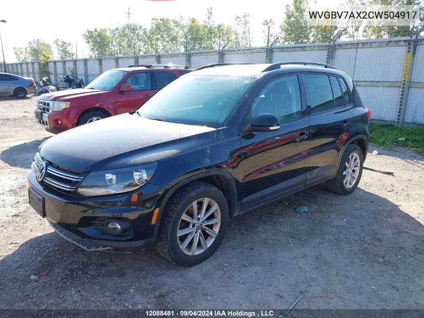 WVGBV7AX2CW504917 2012 Volkswagen Tiguan