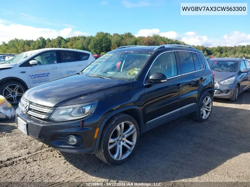 2012 Volkswagen Tiguan S/Se/Sel VIN: WVGBV7AX3CW563300 Lot: 12109903