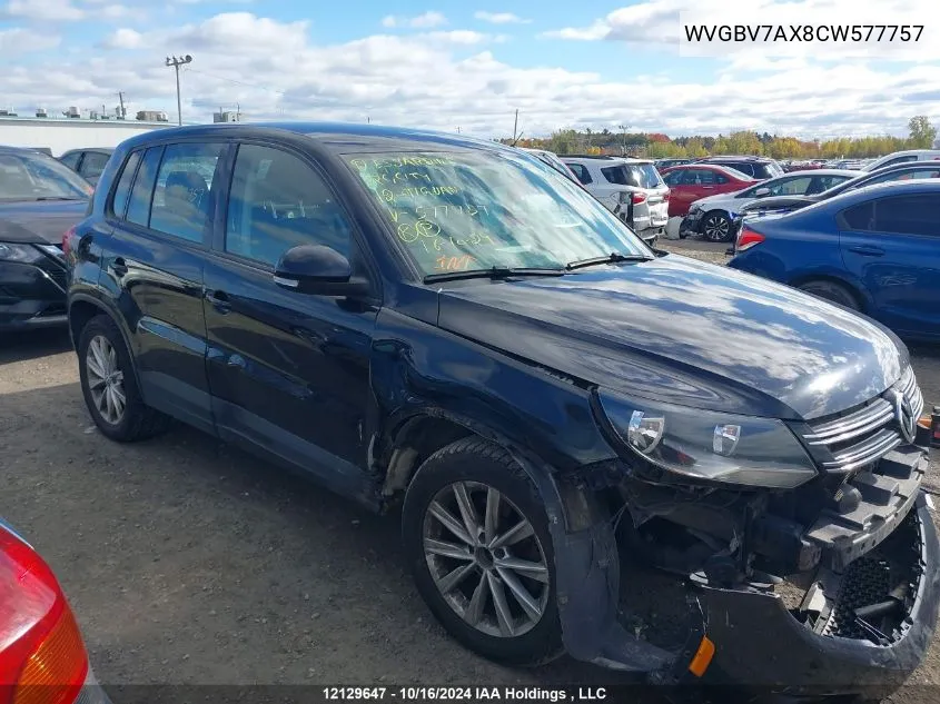 WVGBV7AX8CW577757 2012 Volkswagen Tiguan S/Se/Sel