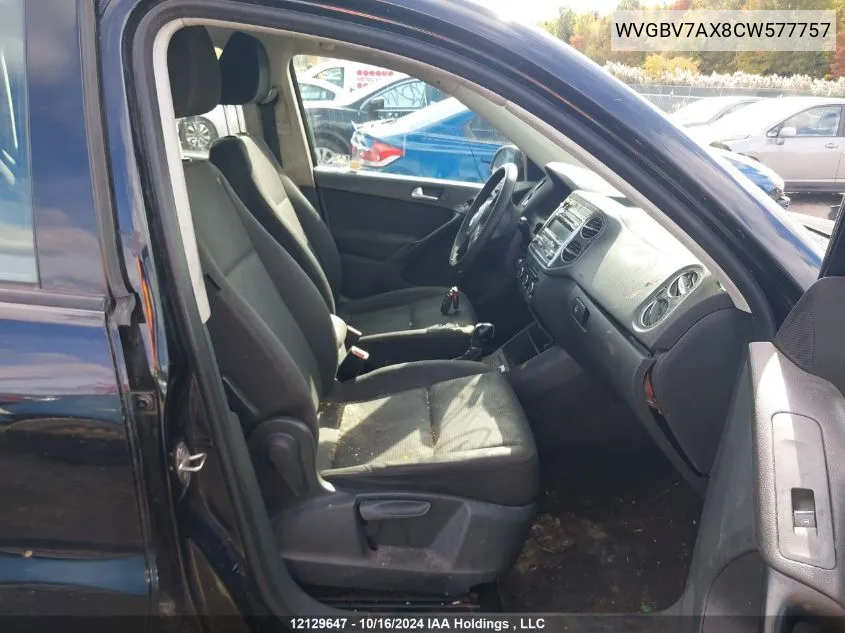 WVGBV7AX8CW577757 2012 Volkswagen Tiguan S/Se/Sel