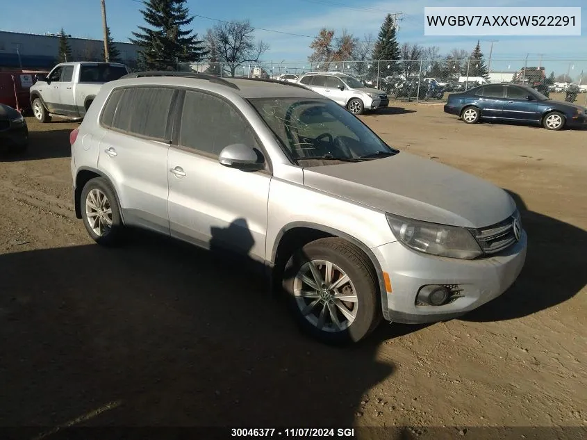 2012 Volkswagen Tiguan S/Se/Sel VIN: WVGBV7AXXCW522291 Lot: 30046377