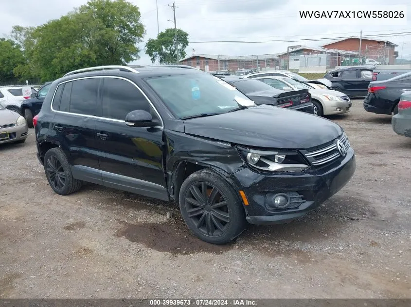 2012 Volkswagen Tiguan Se VIN: WVGAV7AX1CW558026 Lot: 39939673