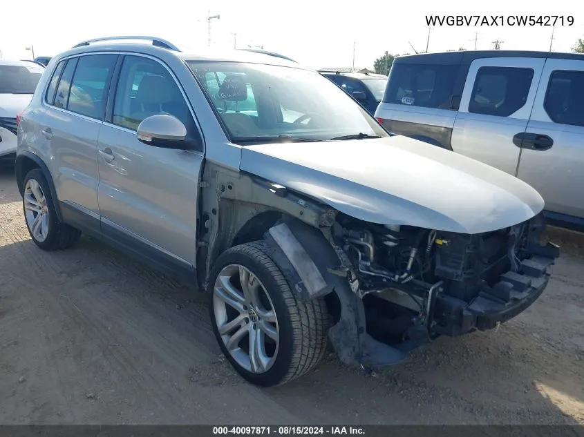 2012 Volkswagen Tiguan Sel VIN: WVGBV7AX1CW542719 Lot: 40097871