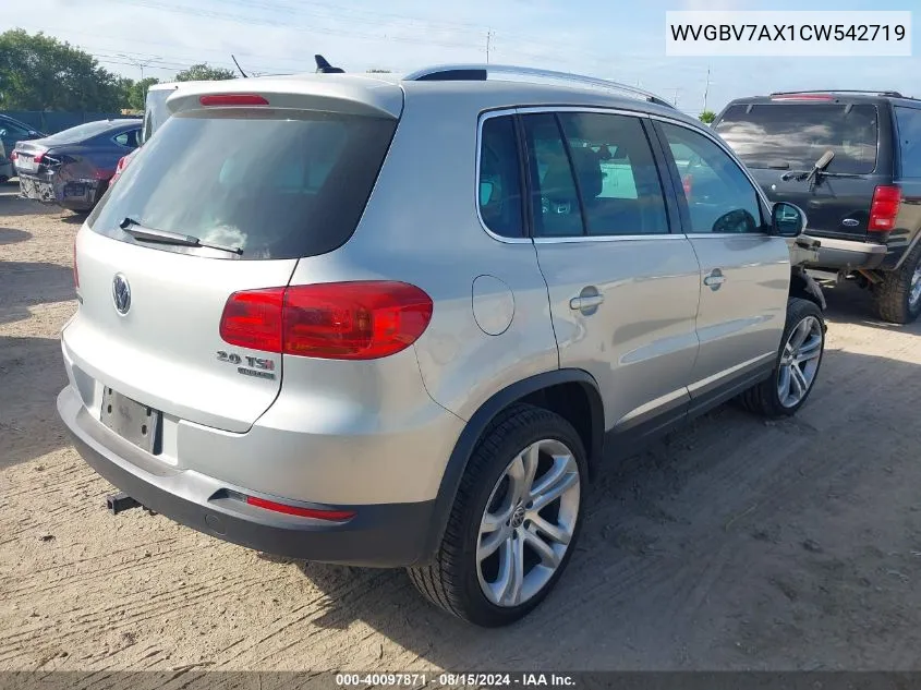 2012 Volkswagen Tiguan Sel VIN: WVGBV7AX1CW542719 Lot: 40097871