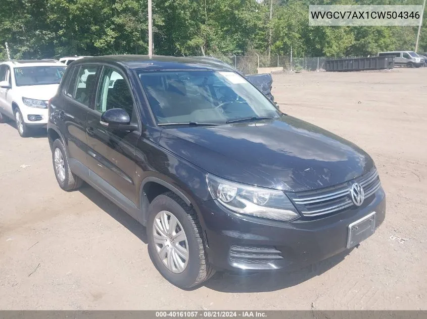 WVGCV7AX1CW504346 2012 Volkswagen Tiguan S