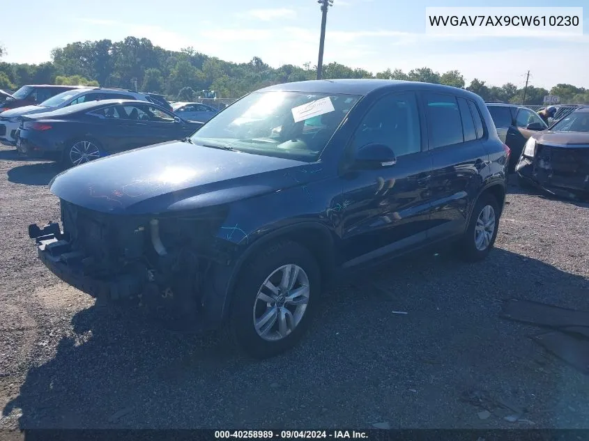 WVGAV7AX9CW610230 2012 Volkswagen Tiguan S/Se/Sel