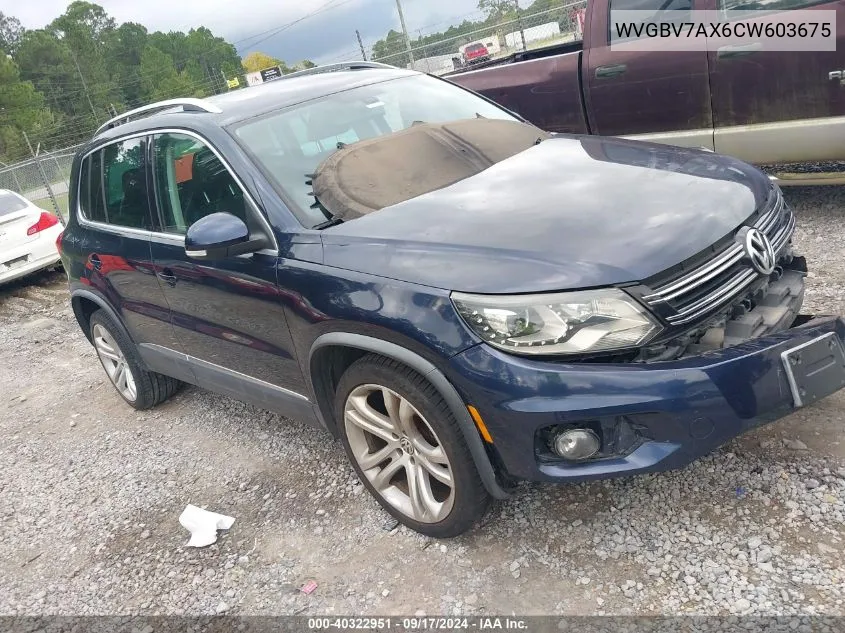 WVGBV7AX6CW603675 2012 Volkswagen Tiguan S/Se/Sel