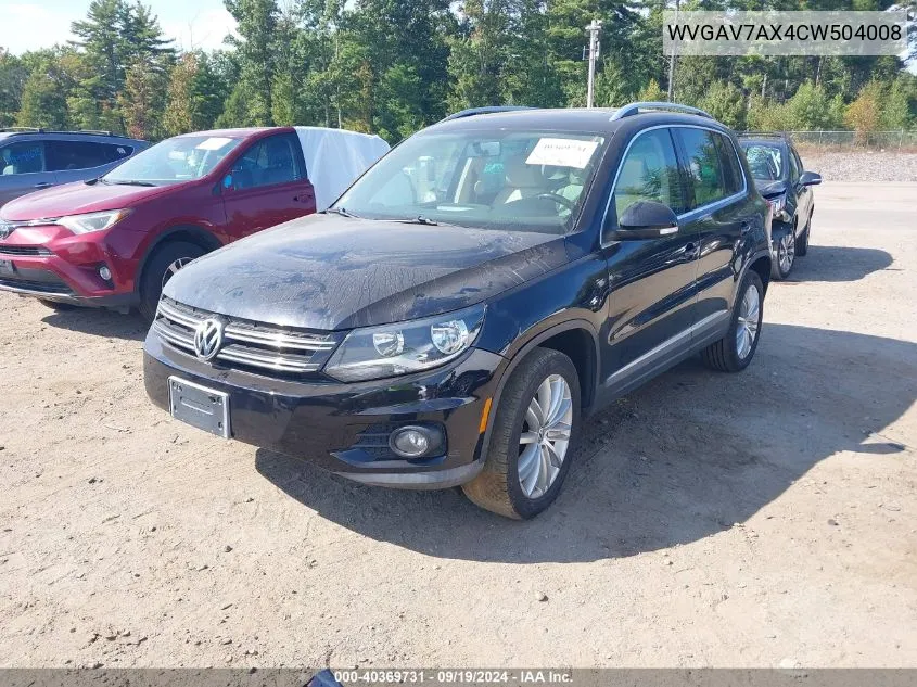 WVGAV7AX4CW504008 2012 Volkswagen Tiguan Se