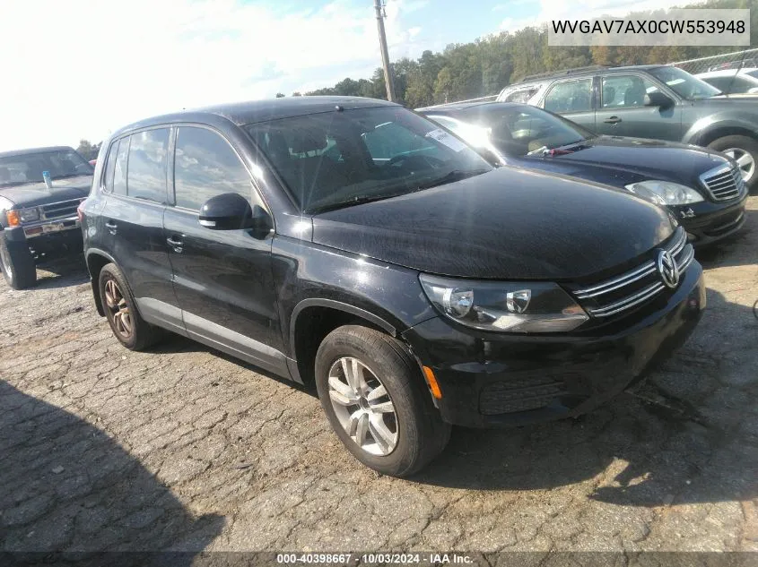 2012 Volkswagen Tiguan Le VIN: WVGAV7AX0CW553948 Lot: 40398667