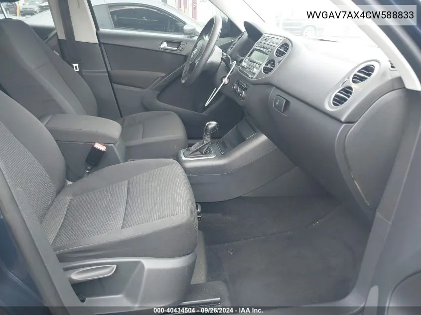 WVGAV7AX4CW588833 2012 Volkswagen Tiguan S