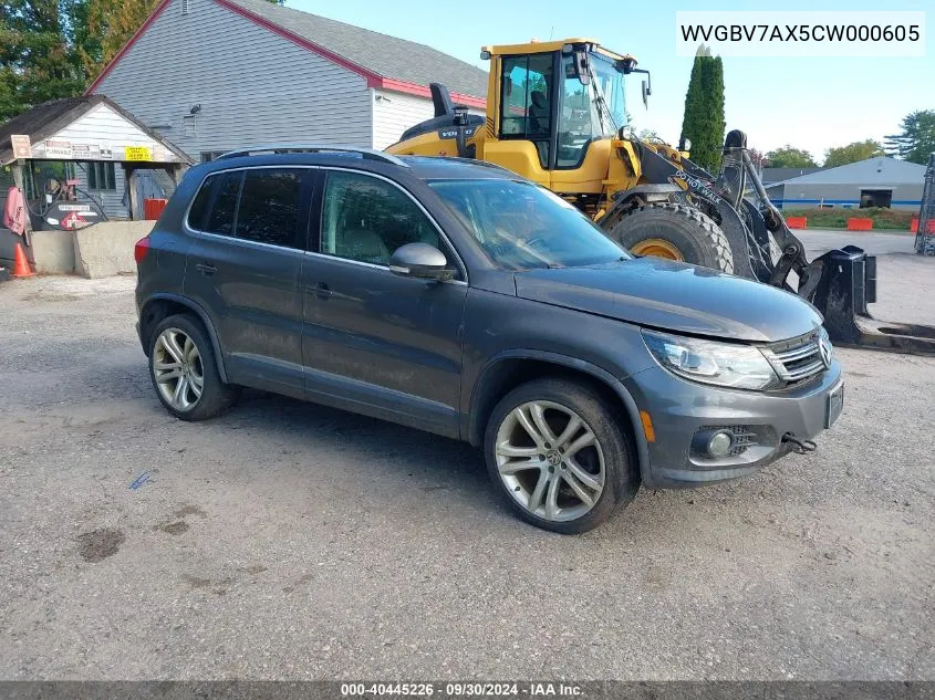 2012 Volkswagen Tiguan Sel VIN: WVGBV7AX5CW000605 Lot: 40445226