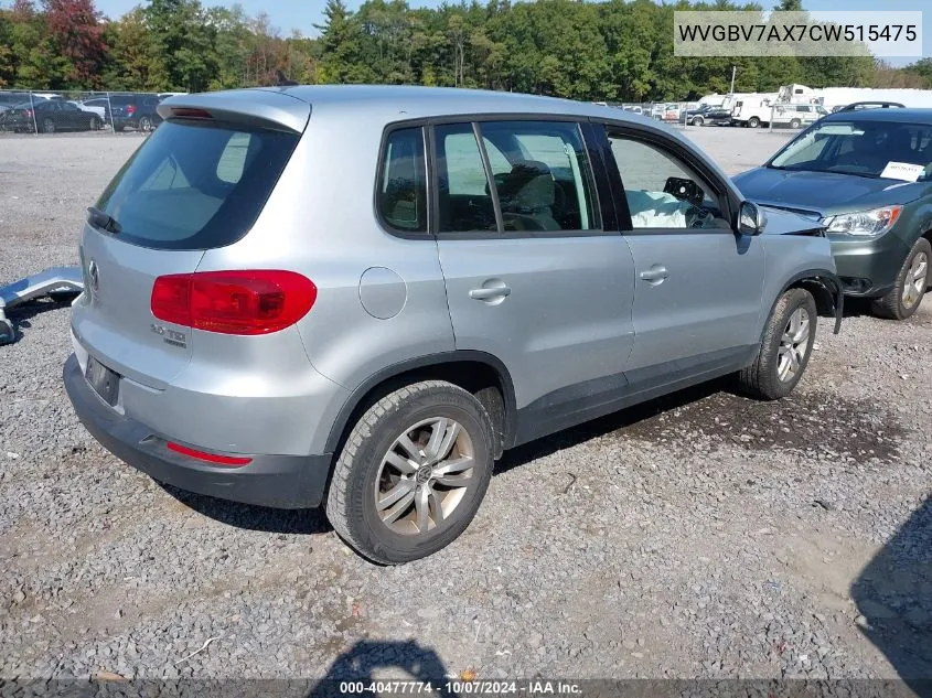 WVGBV7AX7CW515475 2012 Volkswagen Tiguan S/Se/Sel