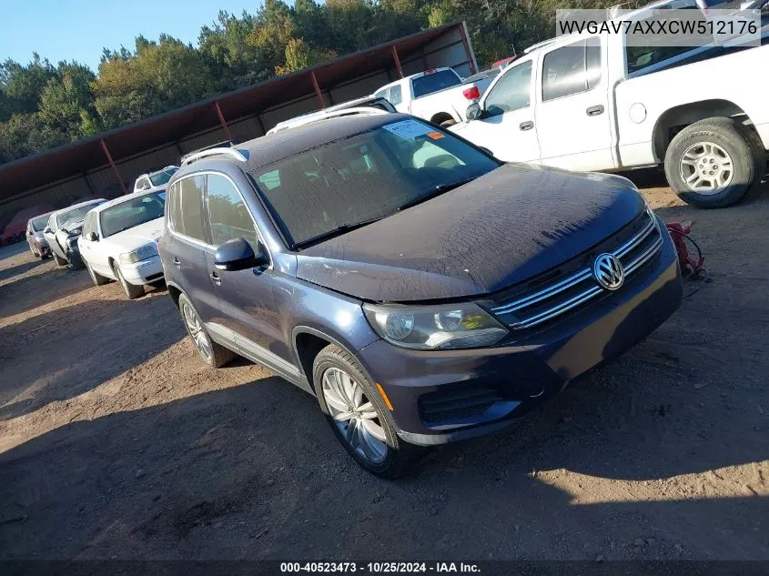 2012 Volkswagen Tiguan Se VIN: WVGAV7AXXCW512176 Lot: 40523473