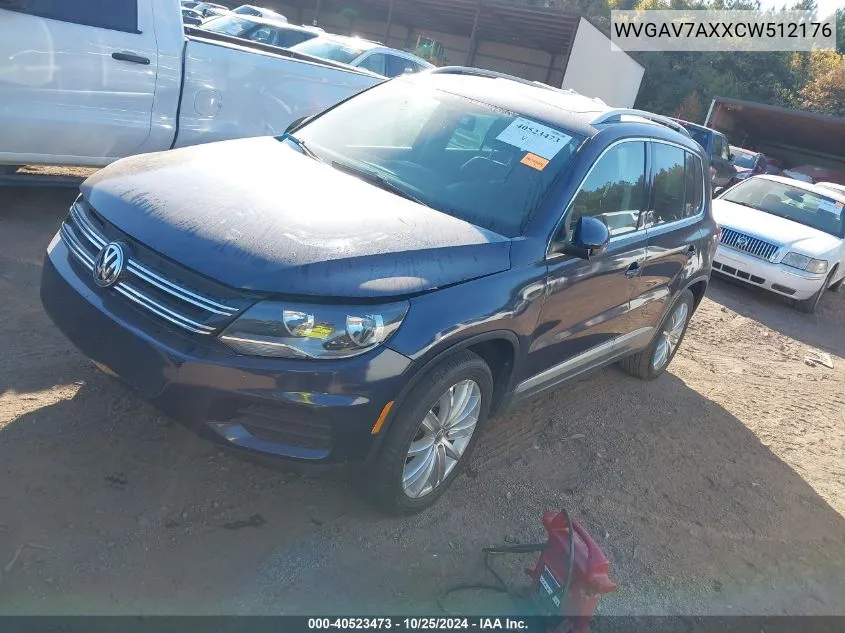 2012 Volkswagen Tiguan Se VIN: WVGAV7AXXCW512176 Lot: 40523473