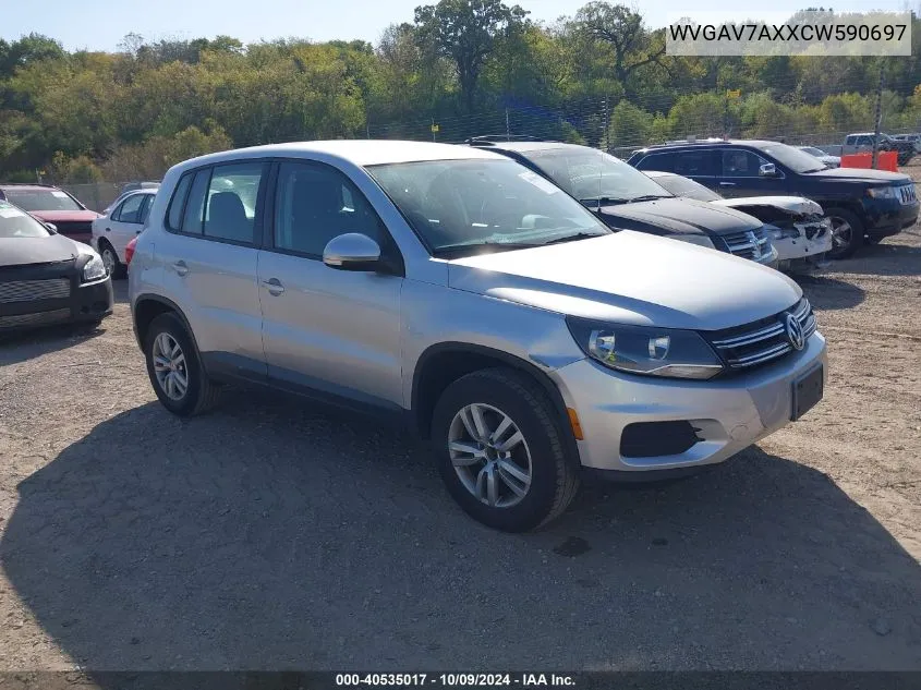 2012 Volkswagen Tiguan S VIN: WVGAV7AXXCW590697 Lot: 40535017