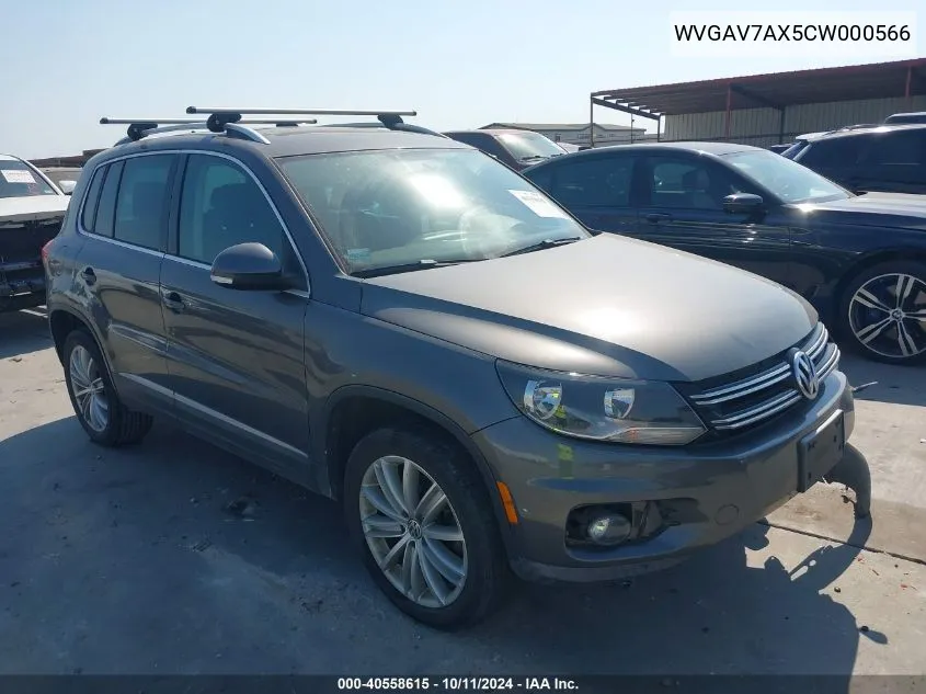 WVGAV7AX5CW000566 2012 Volkswagen Tiguan S/Se/Sel