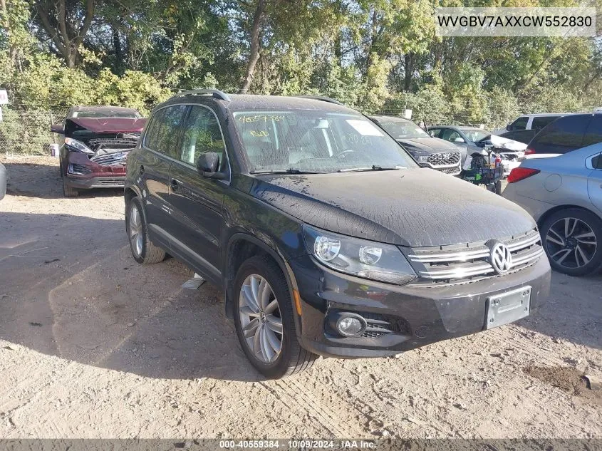 2012 Volkswagen Tiguan Se VIN: WVGBV7AXXCW552830 Lot: 40559384